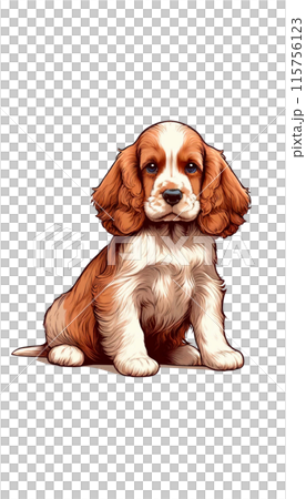 英國騎士查理王小獵犬的彩色影像。個性優雅、友善。 115756123
