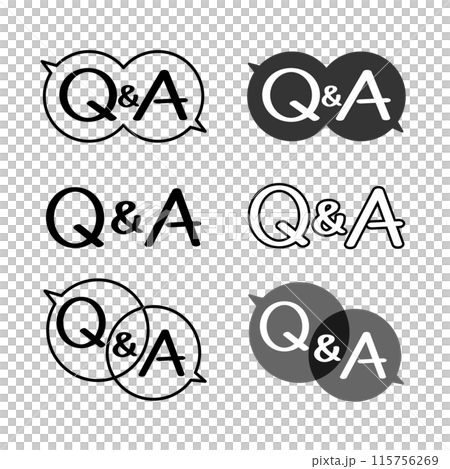 問答語音氣泡與手寫文字集 115756269