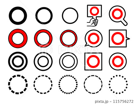 いろいろなマルのセット いろいろなマルのセット 115756272
