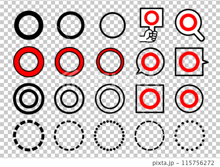 いろいろなマルのセット いろいろなマルのセット 115756272