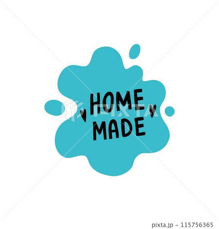 Cooking food lettering Home Made. Kitchen badge logo, baking food typography and cook label vector Cooking food lettering Home Made. Kitchen badge logo, baking food typography and cook label vector 115756365
