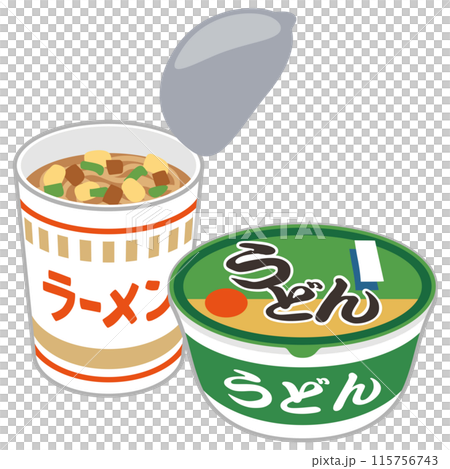 Cup ramen, instant udon, instant ramen Cup ramen, instant udon, instant ramen 115756743