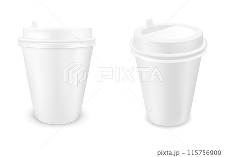 White disposable paper coffee cup White disposable paper coffee cup 115756900