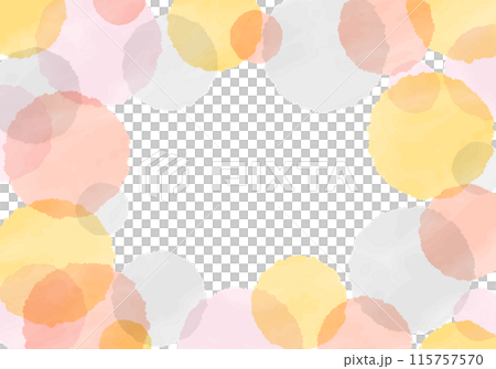 Watercolor-style vector frame: polka dots 115757570