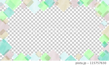 Watercolor-style vector frame: diamonds and rhombus Watercolor-style vector frame: diamonds and rhombus 115757630
