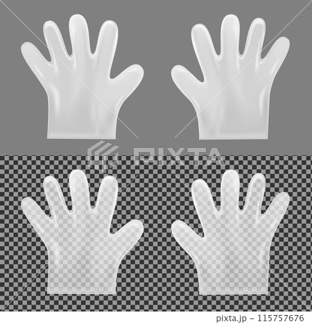 Disposable transparent plastic gloves Disposable transparent plastic gloves 115757676