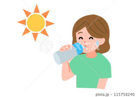 水分を補給する女性 水分を補給する女性 115758240
