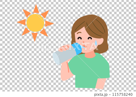水分を補給する女性 水分を補給する女性 115758240