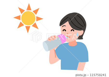 水分を補給する女性 水分を補給する女性 115758241