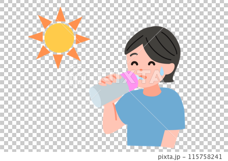 水分を補給する女性 水分を補給する女性 115758241