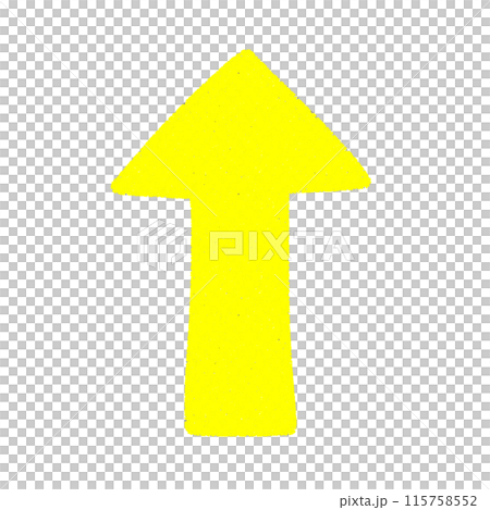 上向き矢印の黄色いイラスト素材 115758552