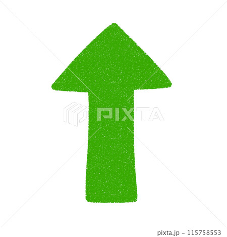上向き矢印の緑のイラスト素材 115758553