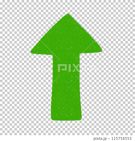 上向き矢印の緑のイラスト素材 115758553