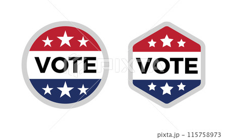Vote badge - Election Day Badge - USA Elections Badge Icons Vote badge - Election Day Badge - USA Elections Badge Icons 115758973
