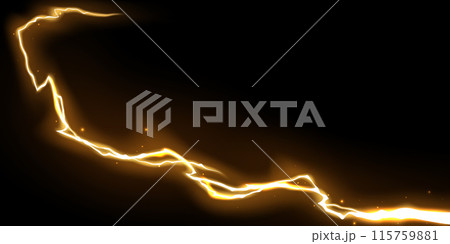 lightning light effect background realistic flash with lightning electric explosion vector illustration 115759881