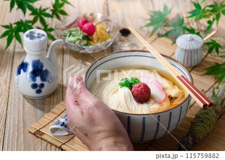 さっぱりとして美味しい にゅうめん 115759882