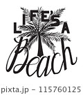 Life a beach. Summer typography t-shirt design, Hand drawn lettering phrase, Greeting cards 115760125