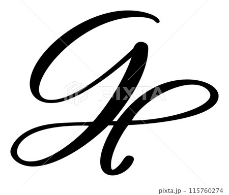 Hand drawn vector calligraphy letter G. Script font logo. Handwritten brush style flourish Hand drawn vector calligraphy letter G. Script font logo. Handwritten brush style flourish 115760274