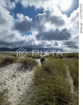 A beautiful day at Tramore beach in County Donegal, Ireland 115760332