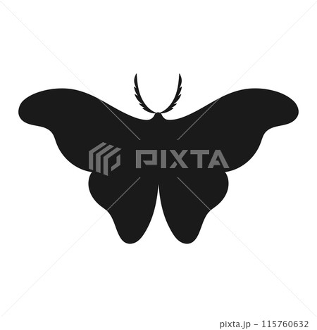 Butterfly monarch silhouette isolated on white background. Vector illustration Butterfly monarch silhouette isolated on white background. Vector illustration 115760632
