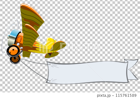Vector Cartoon Biplane Vector Cartoon Biplane 115761589