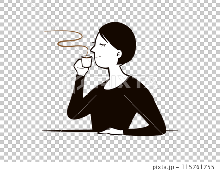 A woman at a cafe 115761755