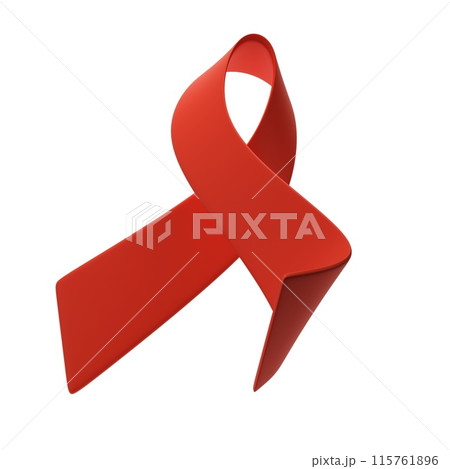 World AIDS Day on December 1. 3d red ribbon. Aids Awareness icon design for poster, banner, t-shirt illustration 115761896