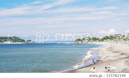 美しい海岸(七里ガ浜・稲村ケ崎・腰越)沿いの風景(富士山が見える初夏) 美しい海岸(七里ガ浜・稲村ケ崎・腰越)沿いの風景(富士山が見える初夏) 115762140