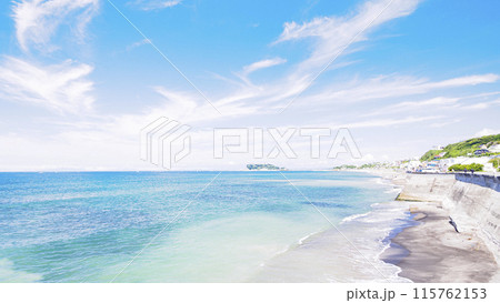 美しい海岸(七里ガ浜・稲村ケ崎・腰越)沿いの風景(富士山が見える初夏) 美しい海岸(七里ガ浜・稲村ケ崎・腰越)沿いの風景(富士山が見える初夏) 115762153