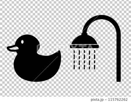 duck shower icon 115762262