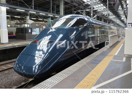 出発を待つ 現美新幹線:GENBI SHINKANSEN 出発を待つ 現美新幹線:GENBI SHINKANSEN 115762366