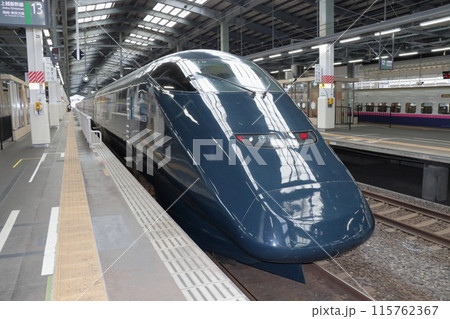 出発を待つ 現美新幹線:GENBI SHINKANSEN 出発を待つ 現美新幹線:GENBI SHINKANSEN 115762367