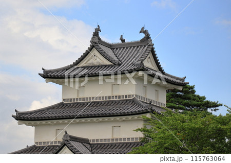 新発田城址公園から見た新発田城 三階櫓 《新潟》 新発田城址公園から見た新発田城 三階櫓 《新潟》 115763064