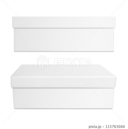 Paper or plastic box with lid for toy, shoes or food 115763088