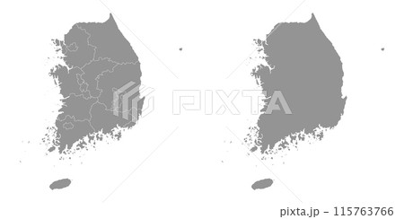 South Korea map. Vector illustration. 115763766
