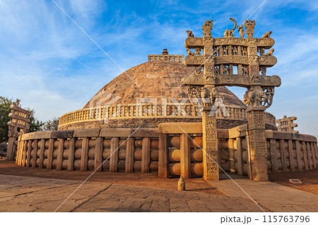 Great Stupa. Sanchi, Madhya Pradesh, India Great Stupa. Sanchi, Madhya Pradesh, India 115763796