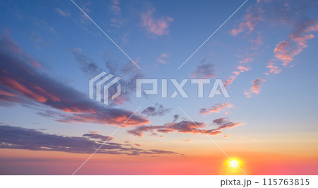 Sunset sky background Sunset sky background 115763815