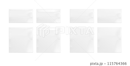 Set of white paper envelopes Set of white paper envelopes 115764366