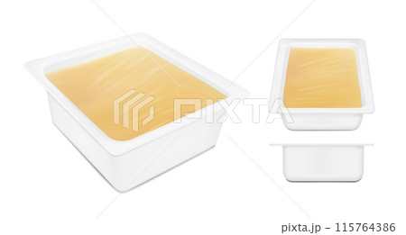 Transparent packaging with cheese 115764386