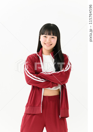 女子高生 ジャージ 腕組み 女子高生 ジャージ 腕組み 115764596