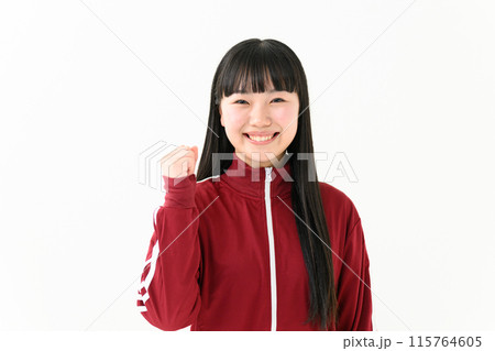 女子高生 ジャージ ガッツポーズ 女子高生 ジャージ ガッツポーズ 115764605