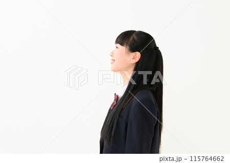 女子高生 制服 ポートレート 横顔 女子高生 制服 ポートレート 横顔 115764662