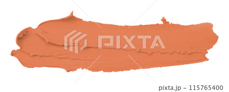 Orange plasticine brush isolated on white background. Orange plasticine brush isolated on white background. 115765400