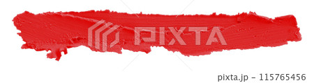 Red plasticine brush isolated on white background. 115765456