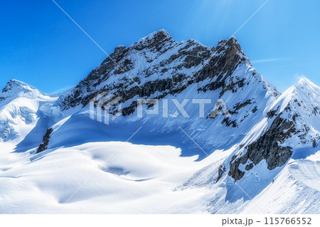 Snow covered Jungfraujoch Snow covered Jungfraujoch 115766552