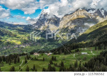 Grindelwald Valley Eiger Mountain Grindelwald Valley Eiger Mountain 115766562