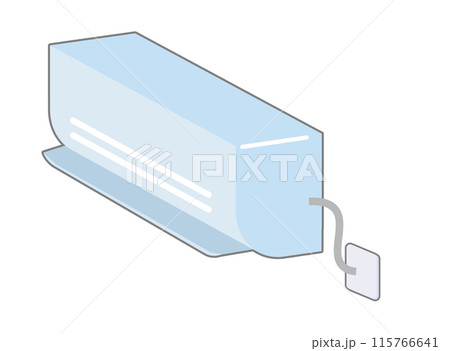 斜めから見た壁掛けエアコンのイラスト 115766641