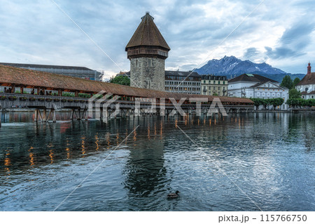chapel bridge and mount pilatus 115766750