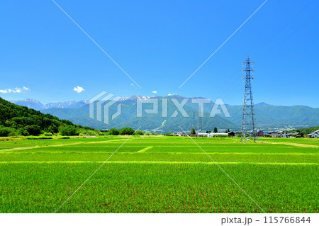 長野県伊那市美篶より木曽駒ヶ岳方面を望む(長野県伊那市)【2024.6】 長野県伊那市美篶より木曽駒ヶ岳方面を望む(長野県伊那市)【2024.6】 115766844