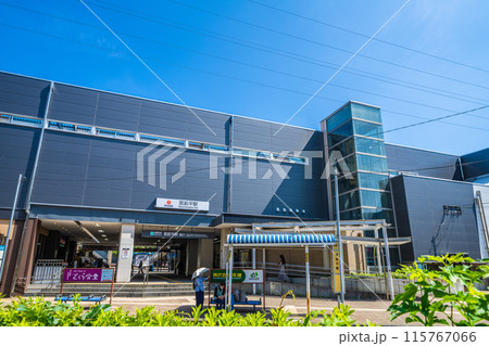 日本の川崎都市景観 東急電鉄 宮前平駅などを望む 日本の川崎都市景観 東急電鉄 宮前平駅などを望む 115767066